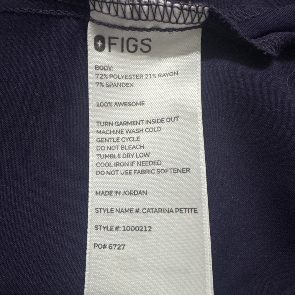 FIGS Technical Collection Catarina One-Pocket Scrub Top Women XXL Purple Jam - Picture 8 of 9